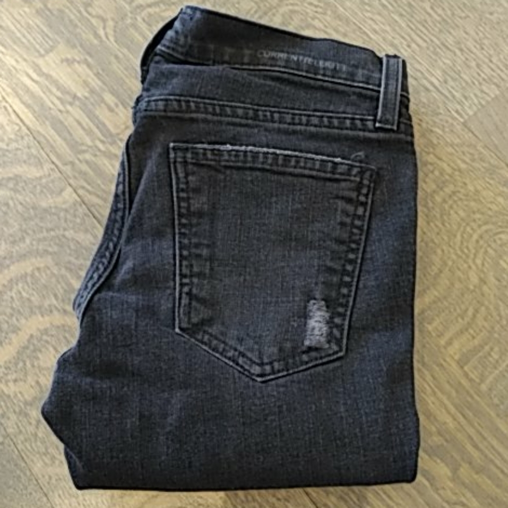 Current elliot like new ripped black denim